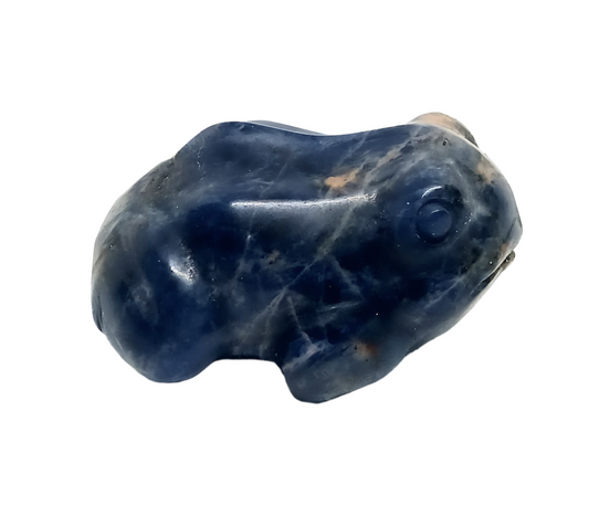 Sodalite Crystal Small Frog Carving