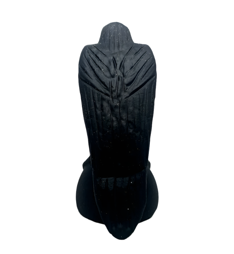 Black Obsidian Crystal Raven Carving
