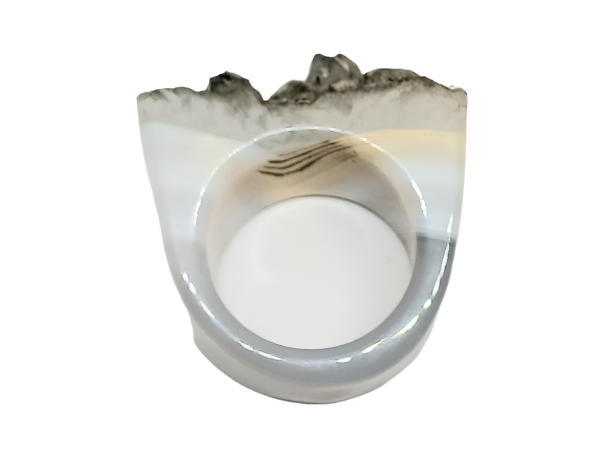 Agate Crystal Ring