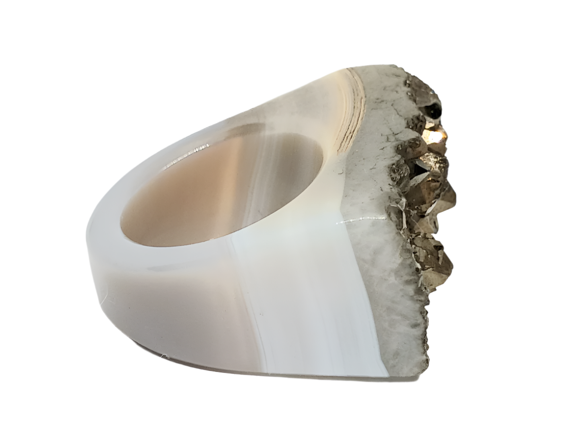 Agate Crystal Ring