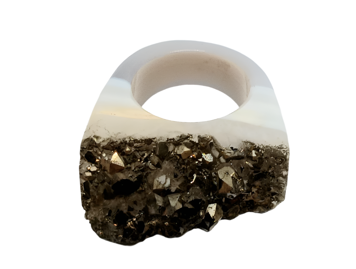 Agate Crystal Ring