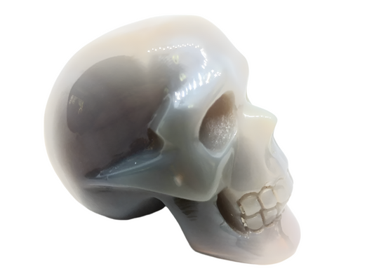 315G Druzy Agate Crystal Skull