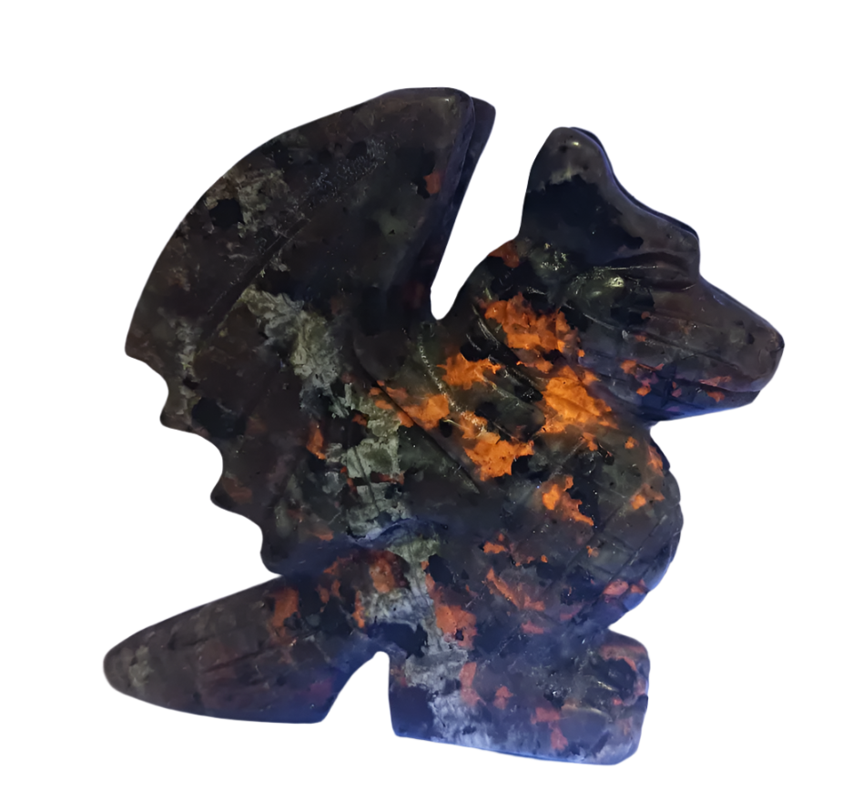 Yooperlite Crystal Dragon Carving