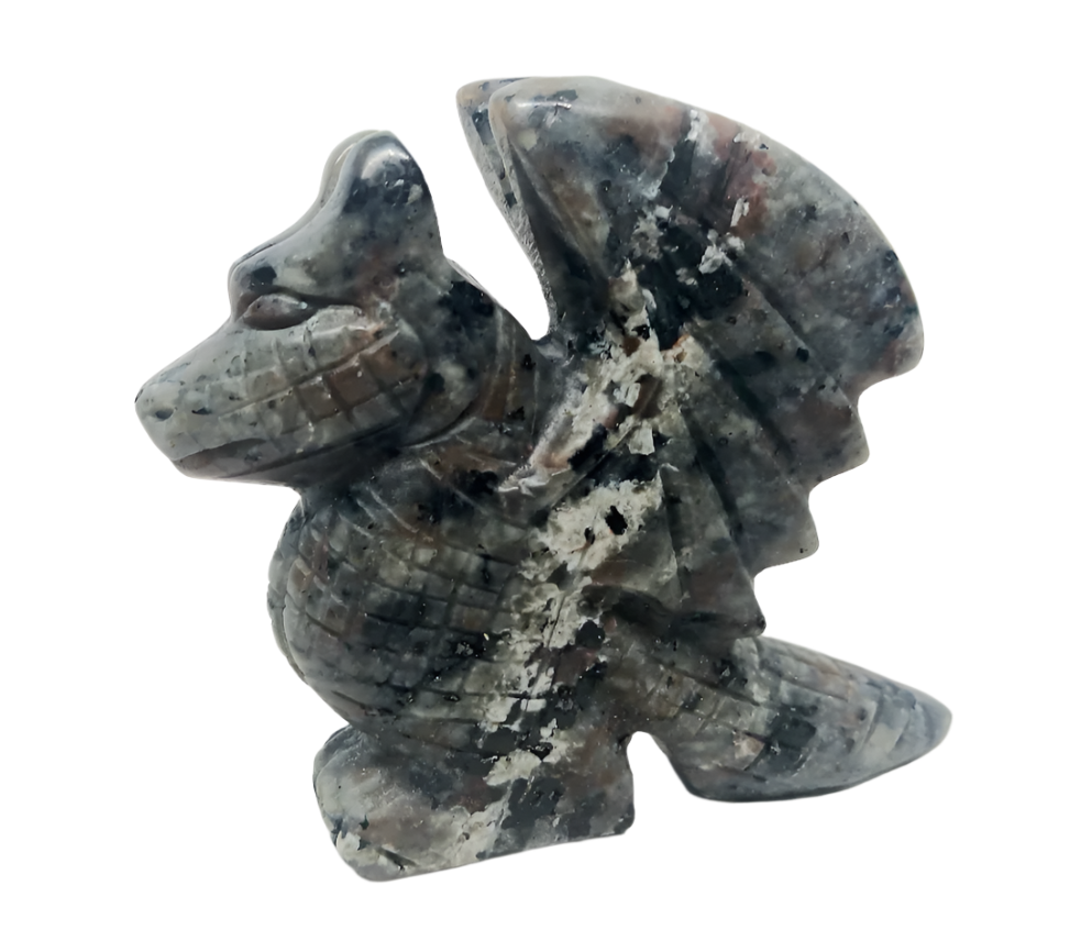 Yooperlite Crystal Dragon Carving