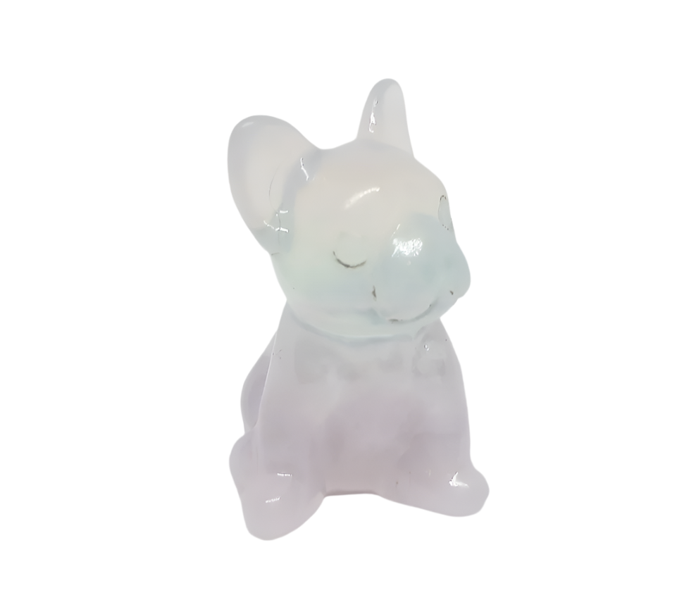 Fluorite Crystal French Bulldog Carving