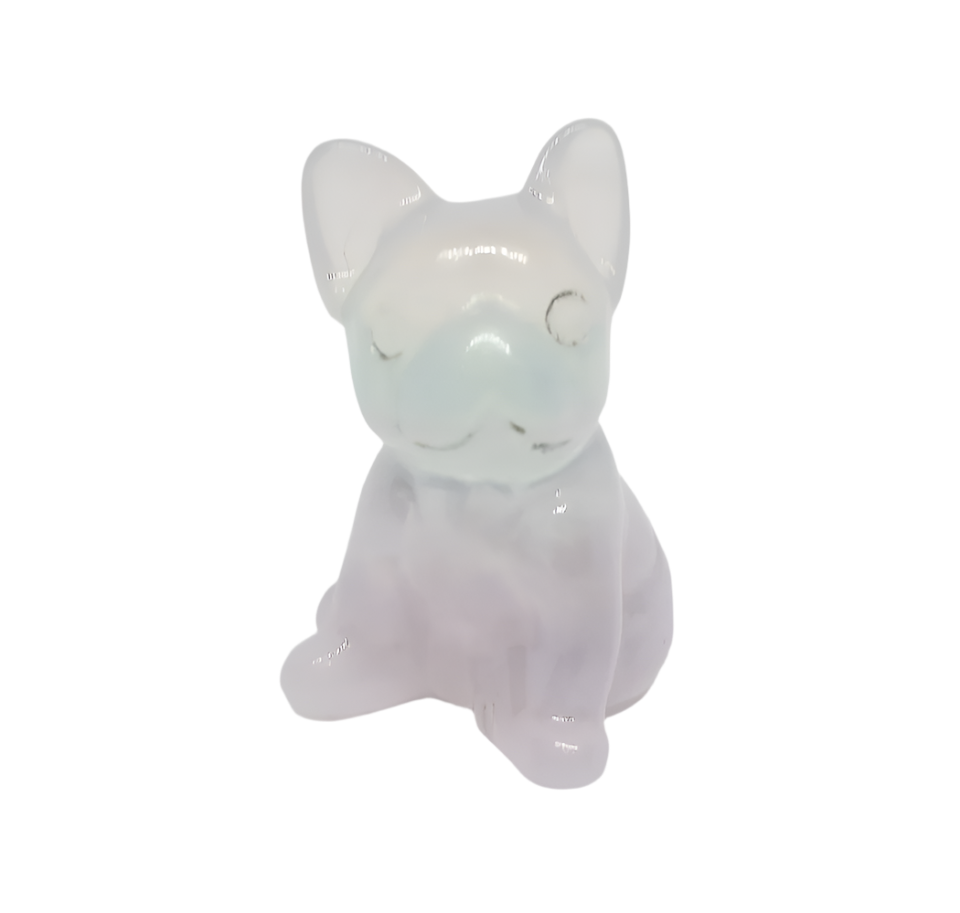 Fluorite Crystal French Bulldog Carving