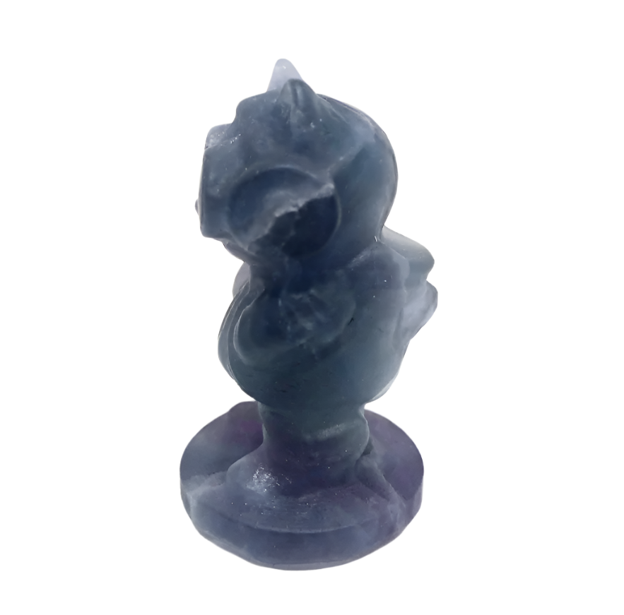 Fluorite Crystal Cool Cat Carving