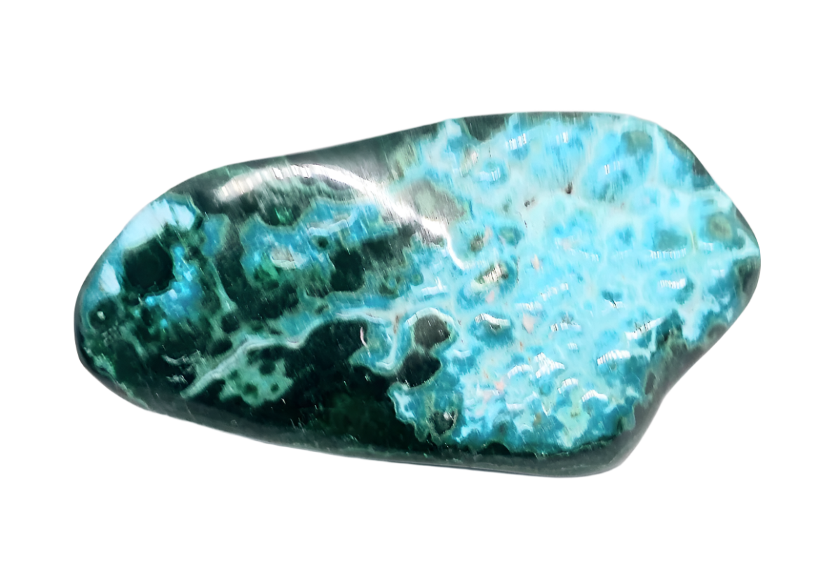 126G Malachite Crystal with Chrysocolla Raw Specimen