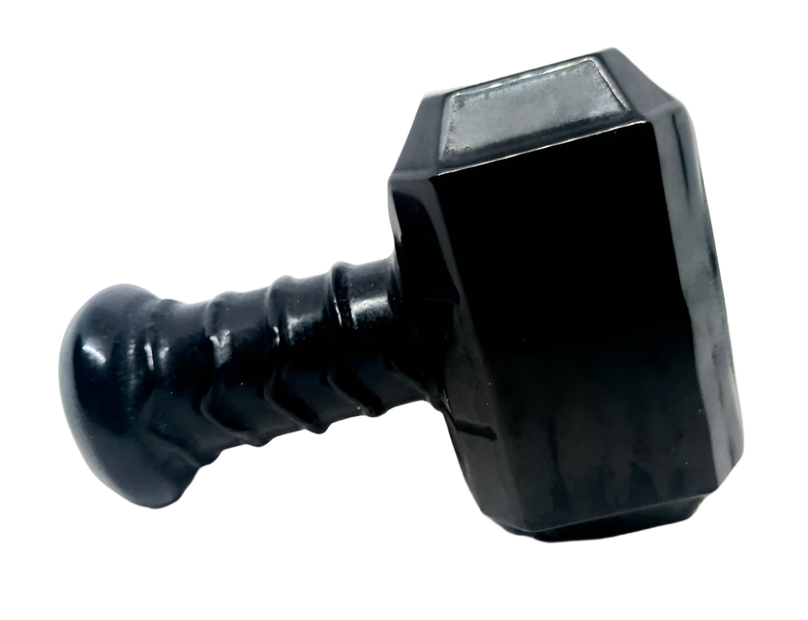 358g Black Obsidian Crystal Mjölnir