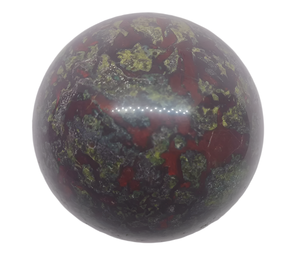 636G Dragon Blood Stone Crystal Sphere