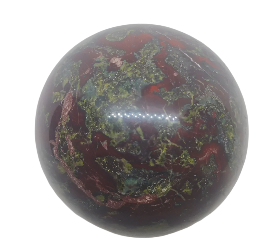 636G Dragon Blood Stone Crystal Sphere