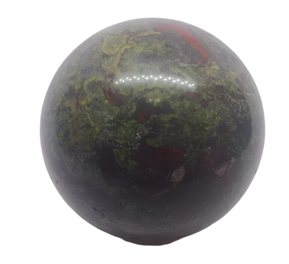 636G Dragon Blood Stone Crystal Sphere