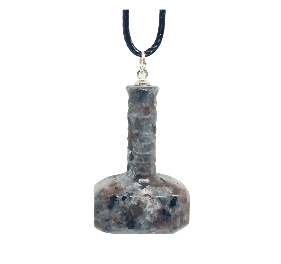 Yooperlite Crystal Mjölnir Pendant Necklace