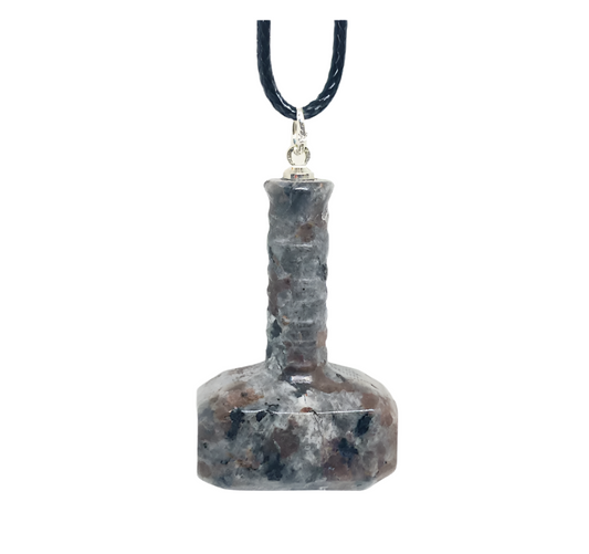 Yooperlite Crystal Mjölnir Pendant Necklace