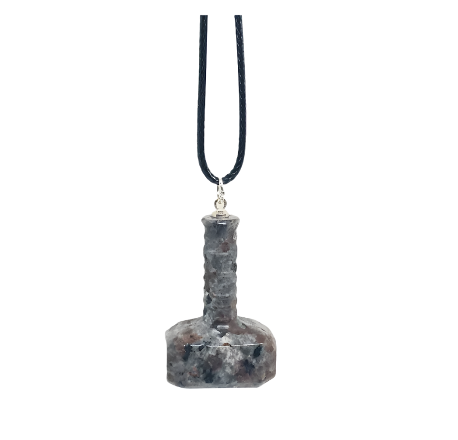Yooperlite Crystal Mjölnir Pendant Necklace