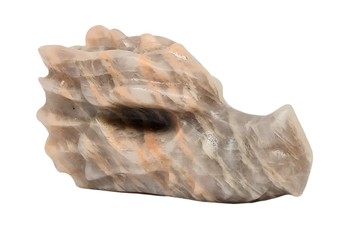 Moonstone Crystal Small Dragon Head