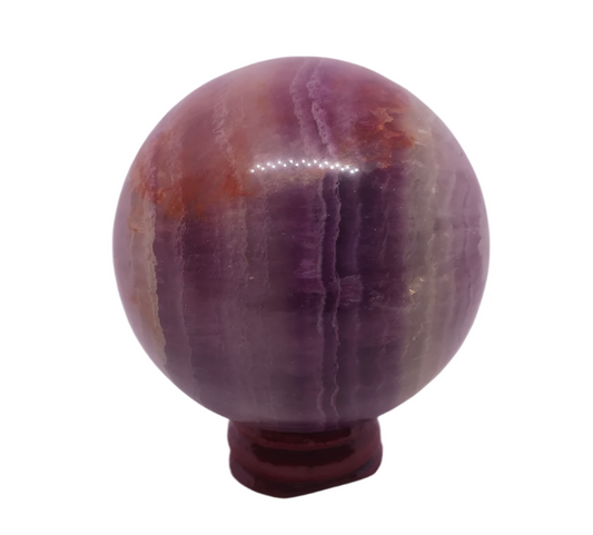 434G Purple Fluorite Crystal Sphere