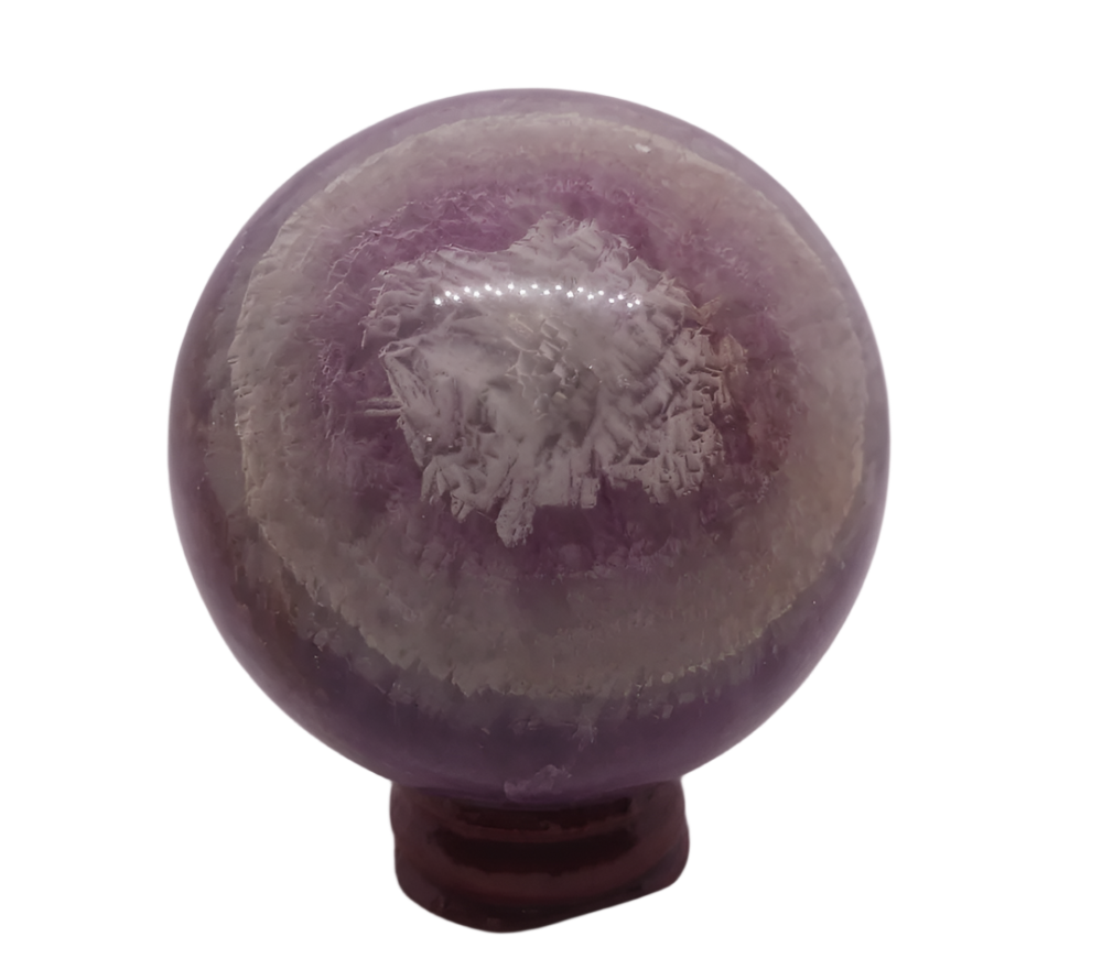 434G Purple Fluorite Crystal Sphere