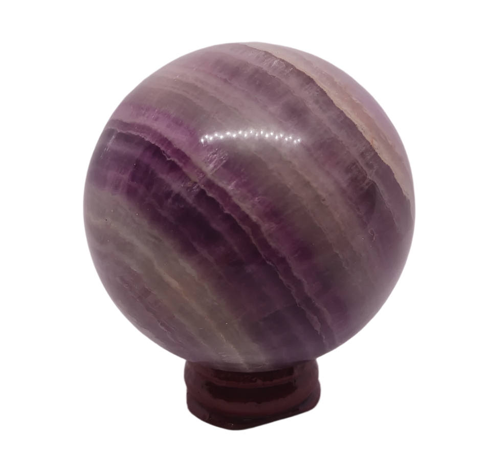 434G Purple Fluorite Crystal Sphere