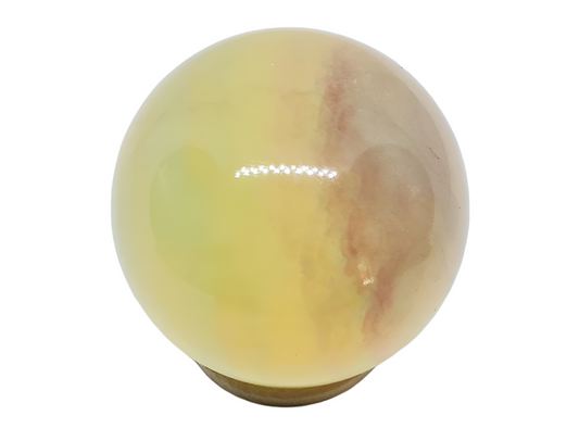 249G Yellow Fluorite Crystal Sphere