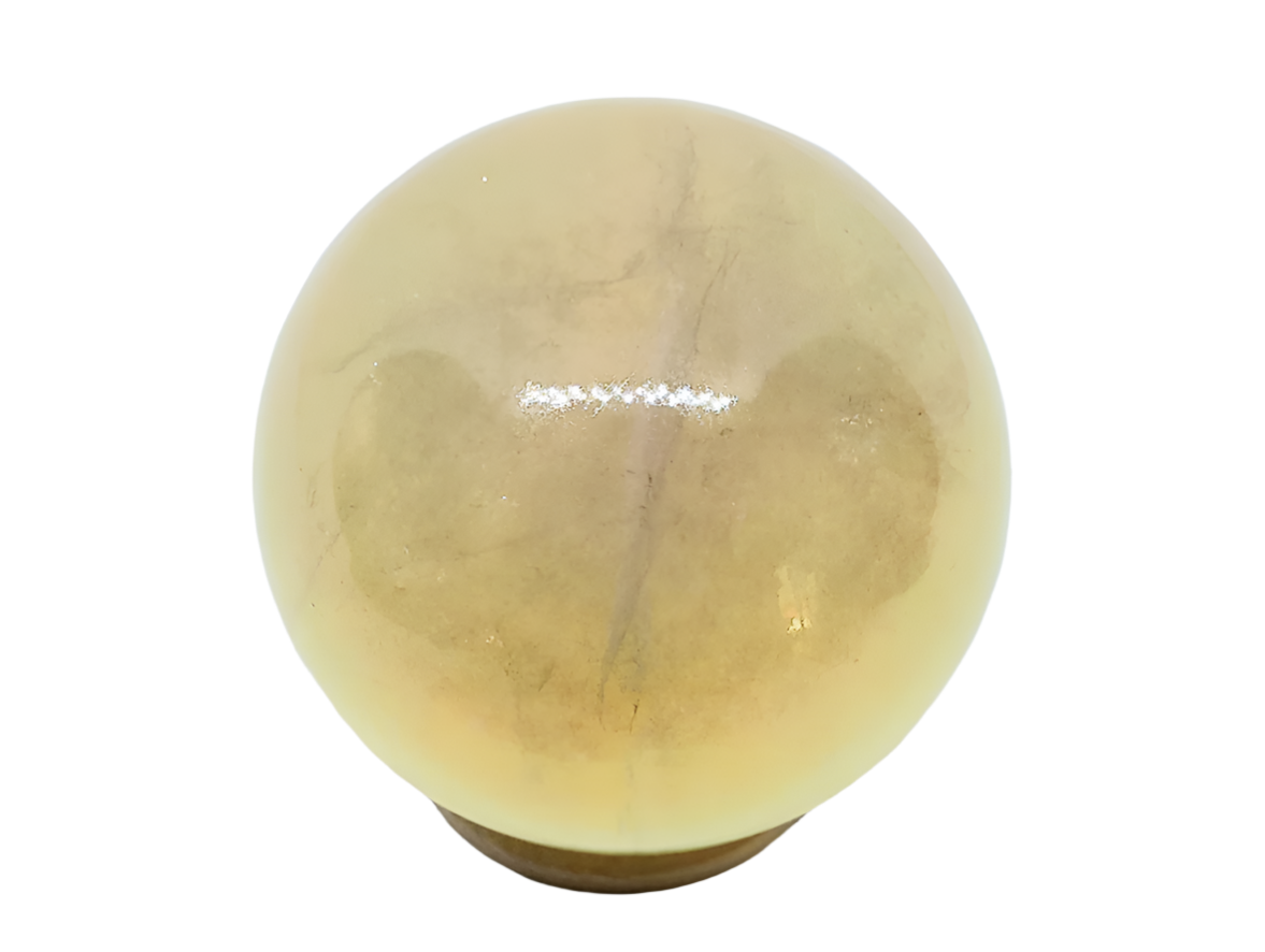 249G Yellow Fluorite Crystal Sphere