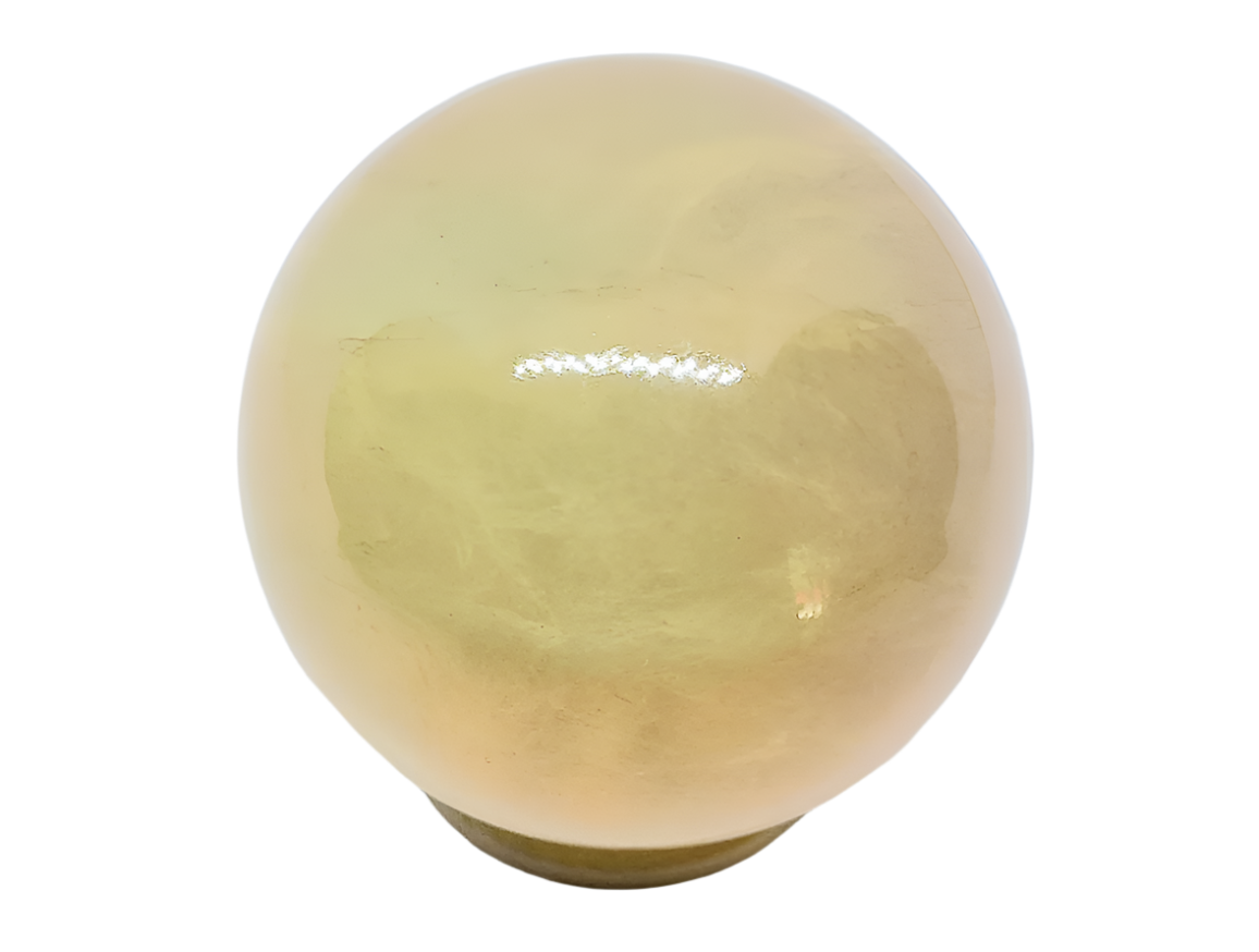 249G Yellow Fluorite Crystal Sphere