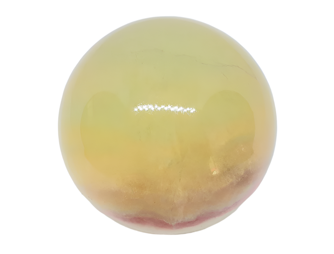249G Yellow Fluorite Crystal Sphere
