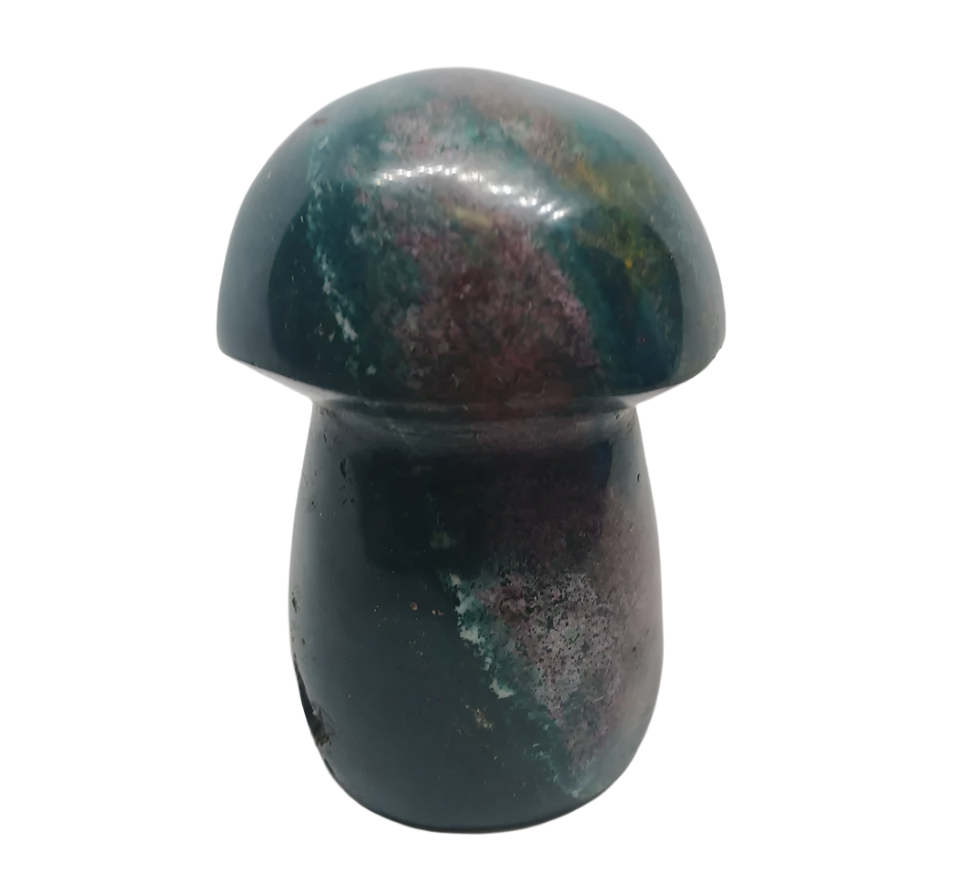 219G Ocean Jasper Crystal Mushroom Carving