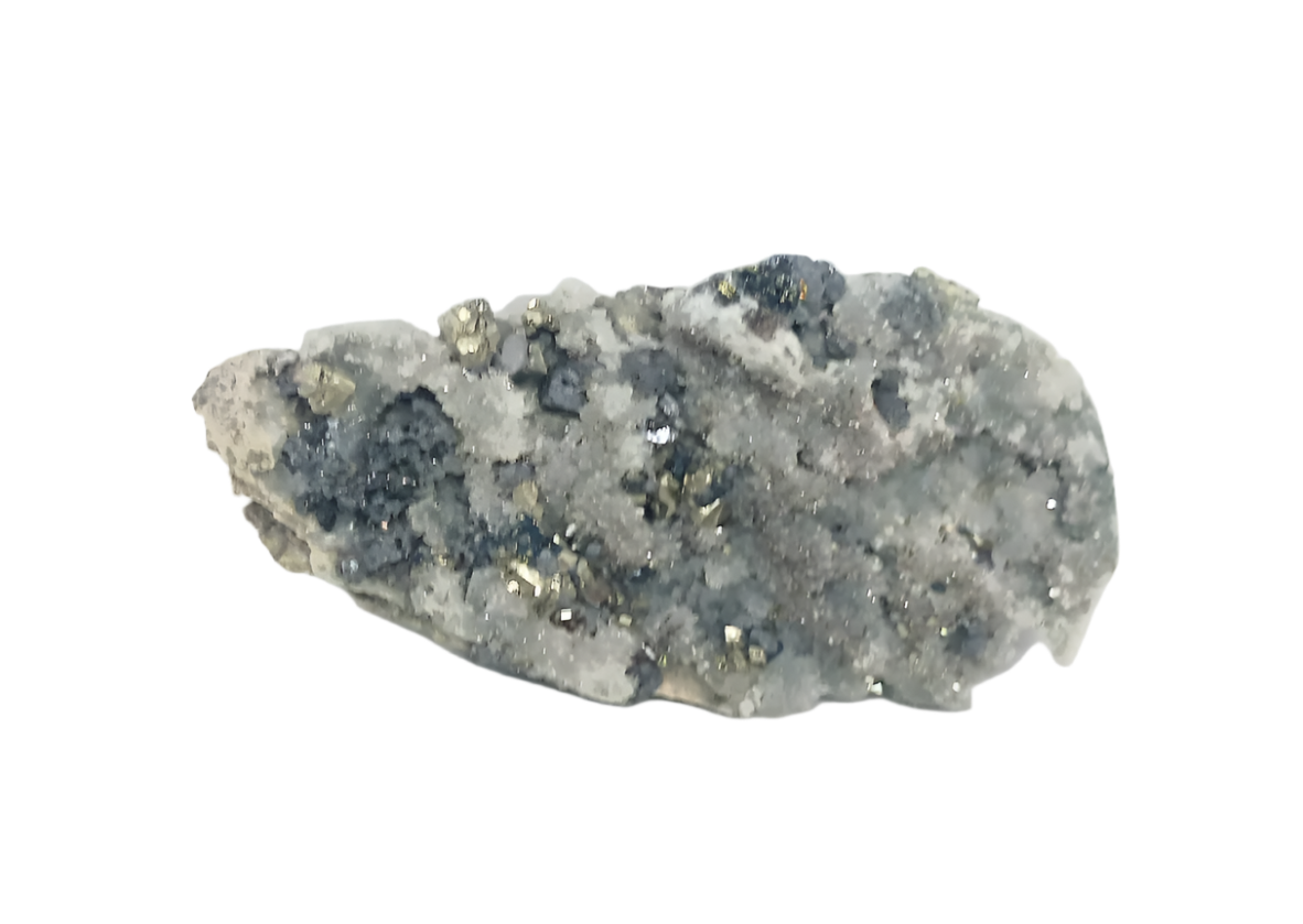 111G Pyrite Crystal with Hematite Crystal Raw Specimen