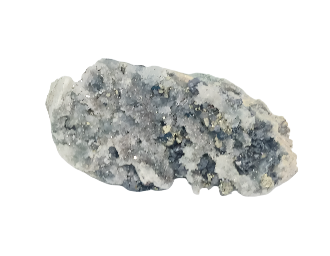 111G Pyrite Crystal with Hematite Crystal Raw Specimen