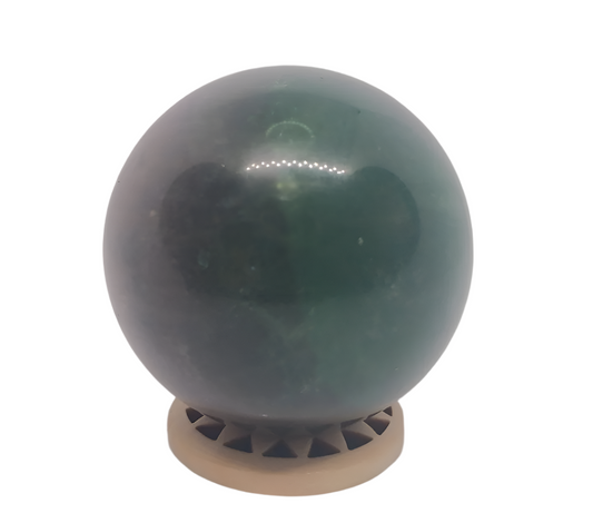 215G Colorful Fluorite Crystal with Mica Sphere