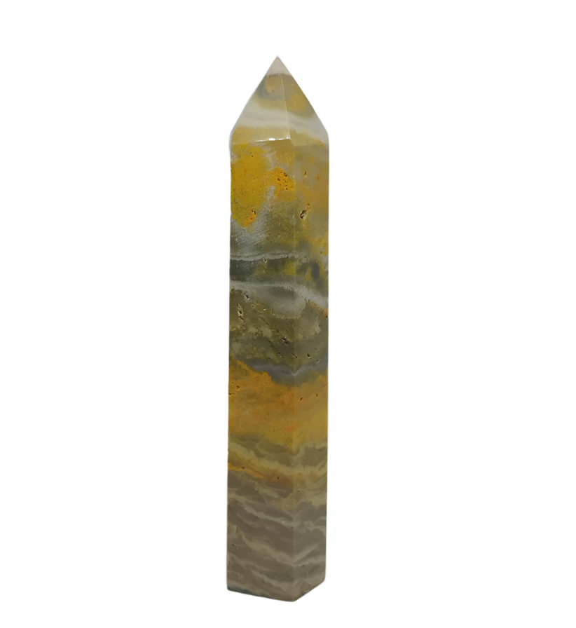 112G Bumblebee Jasper Crystal Tower