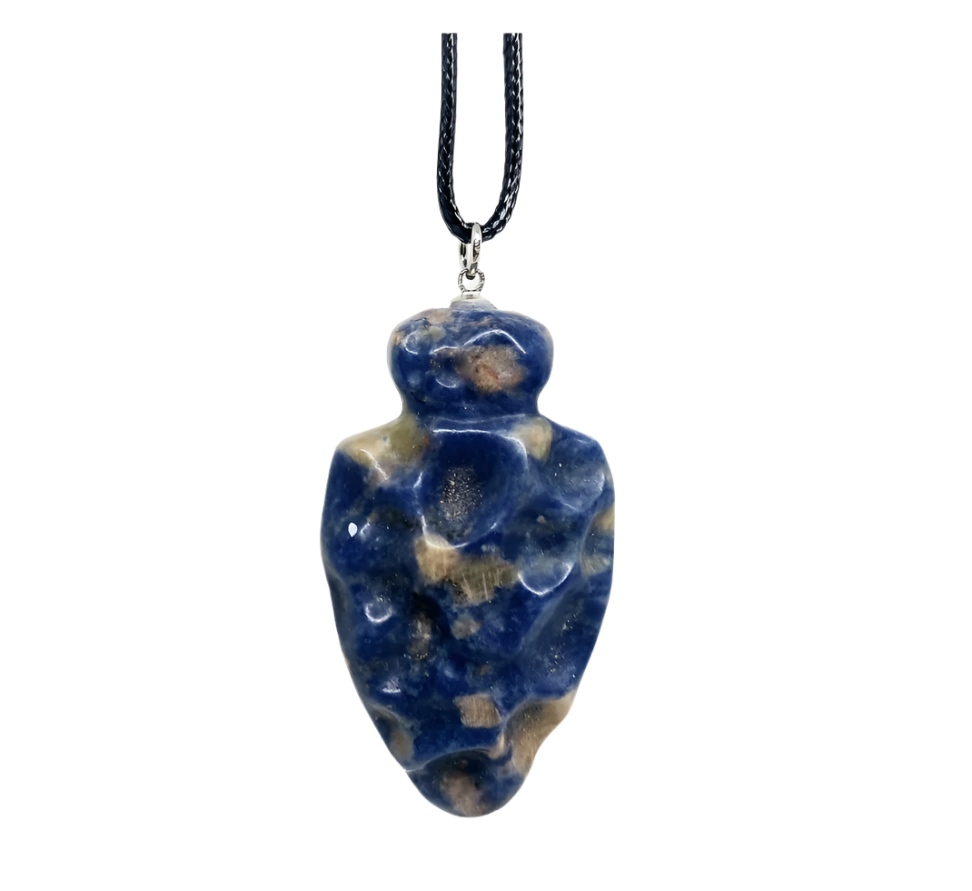 Sodalite Crystal  Fleinn Arrowhead Pendant Necklace