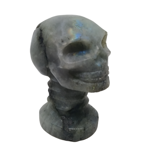 Labradorite Crystal Skull Carving