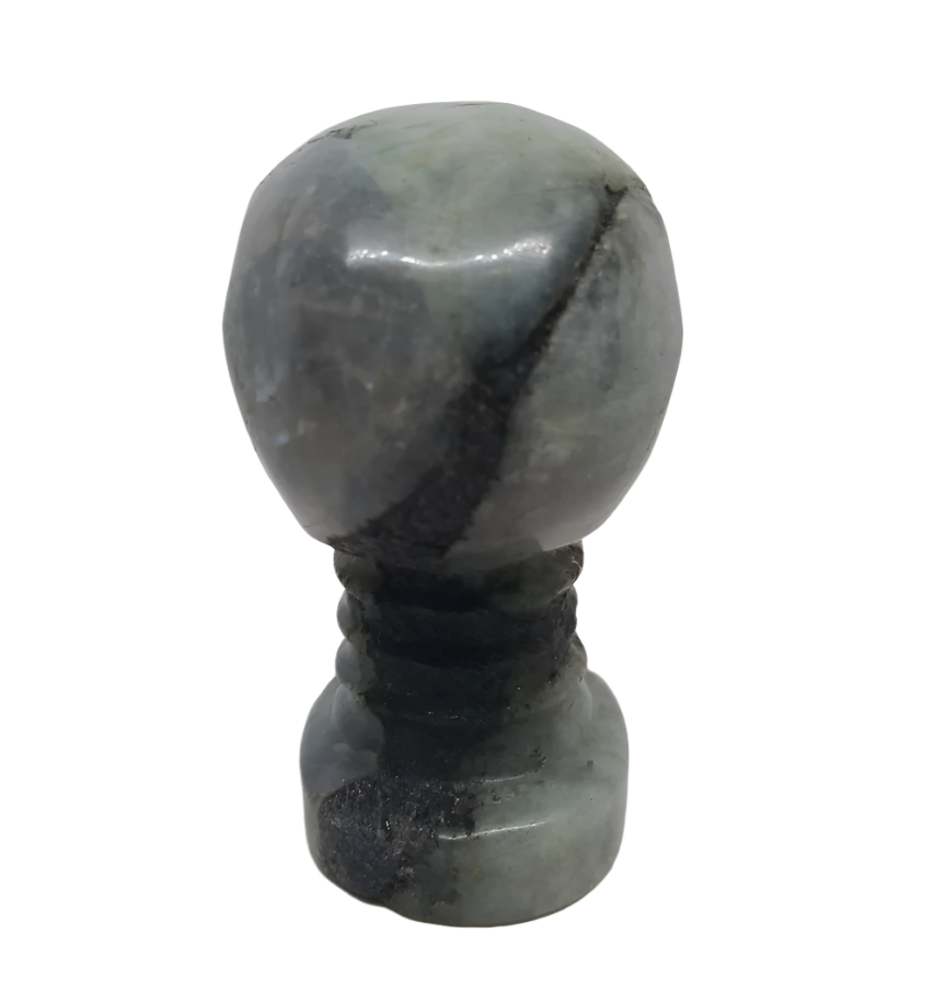 Labradorite Crystal Skull Carving