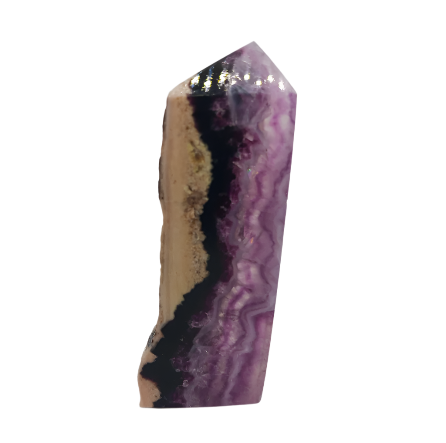 58G Banding Watermelon Fluorite Crystal Tower