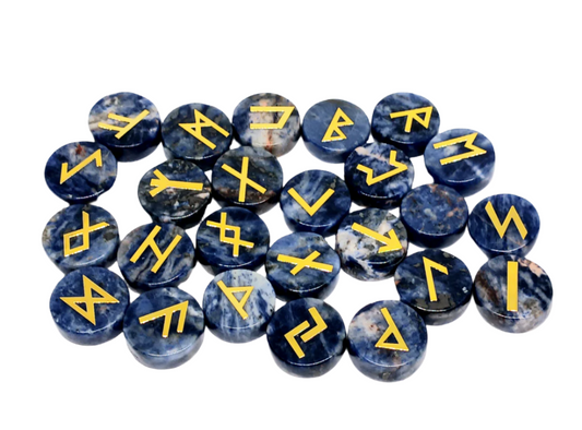 Sodalite Crystal Norse Elder Futhark Runes