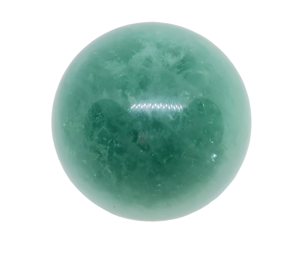 307G Green Fluorite Crystal Sphere