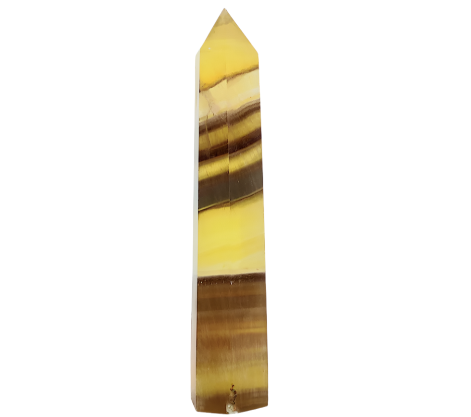 271G Yellow Fluorite Crystal Tower