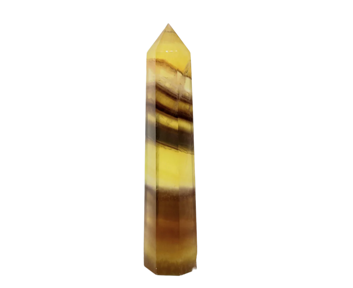 271G Yellow Fluorite Crystal Tower