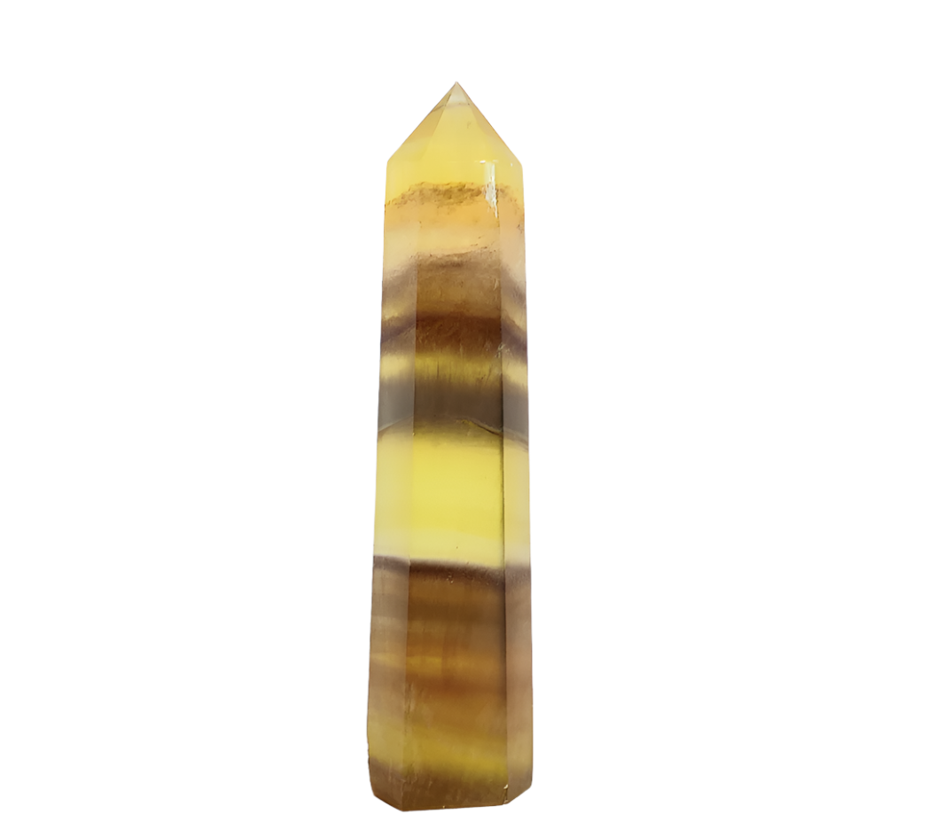 271G Yellow Fluorite Crystal Tower