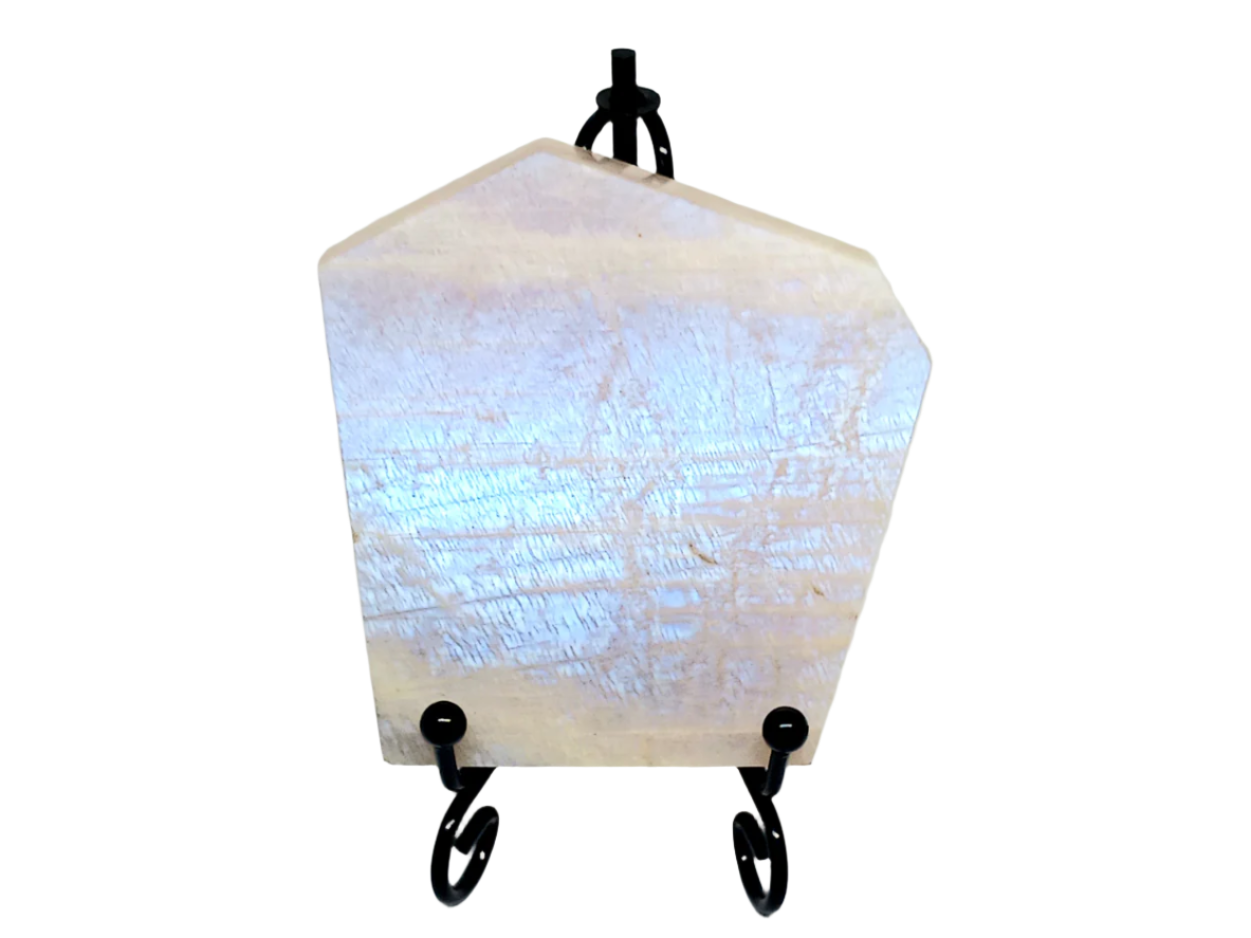 155G Moonstone Crystal Slab with Display Stand