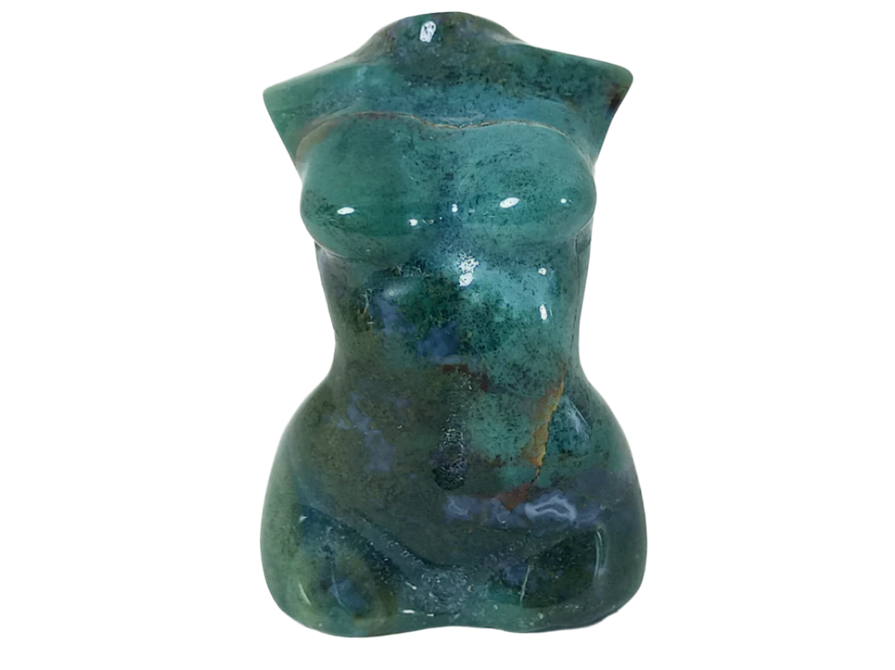 Ocean Jasper Crystal Lady Body Carving