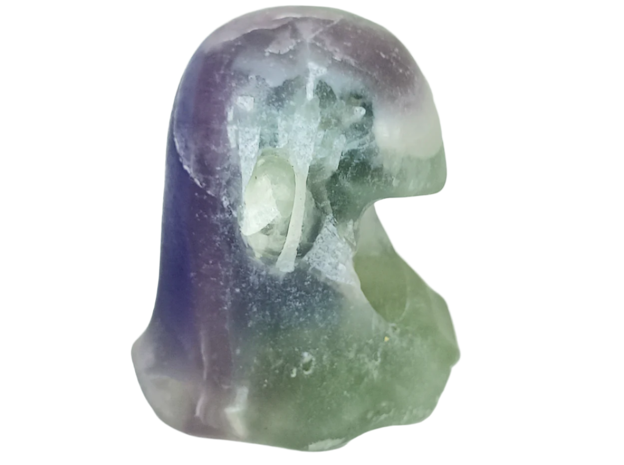 Fluorite Crystal Ghost Carving