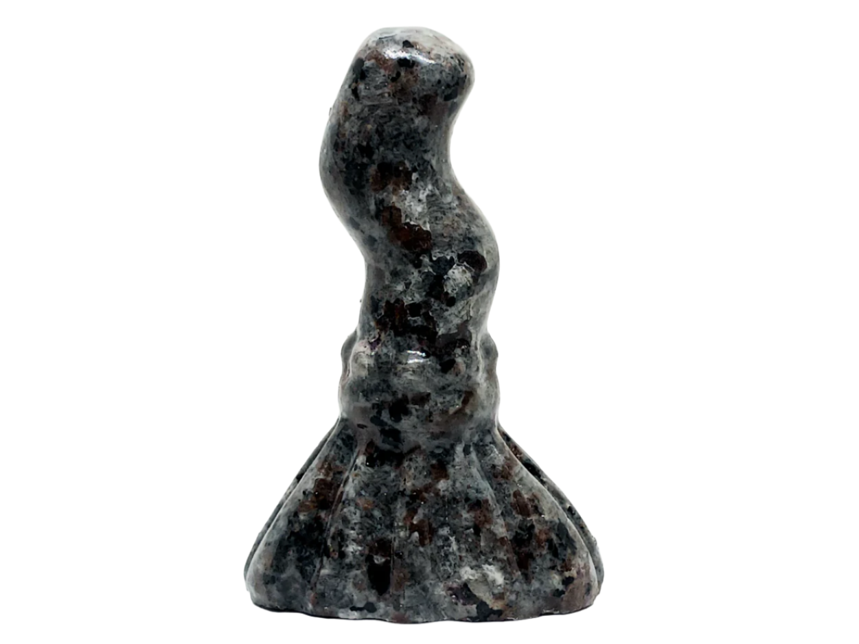 Yooperlite Crystal Witch Broom Carving