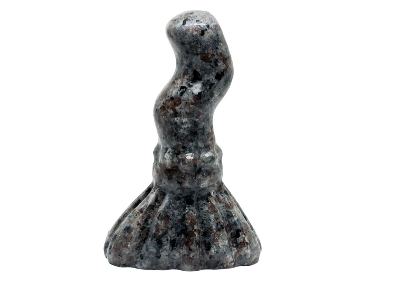 Yooperlite Crystal Witch Broom Carving