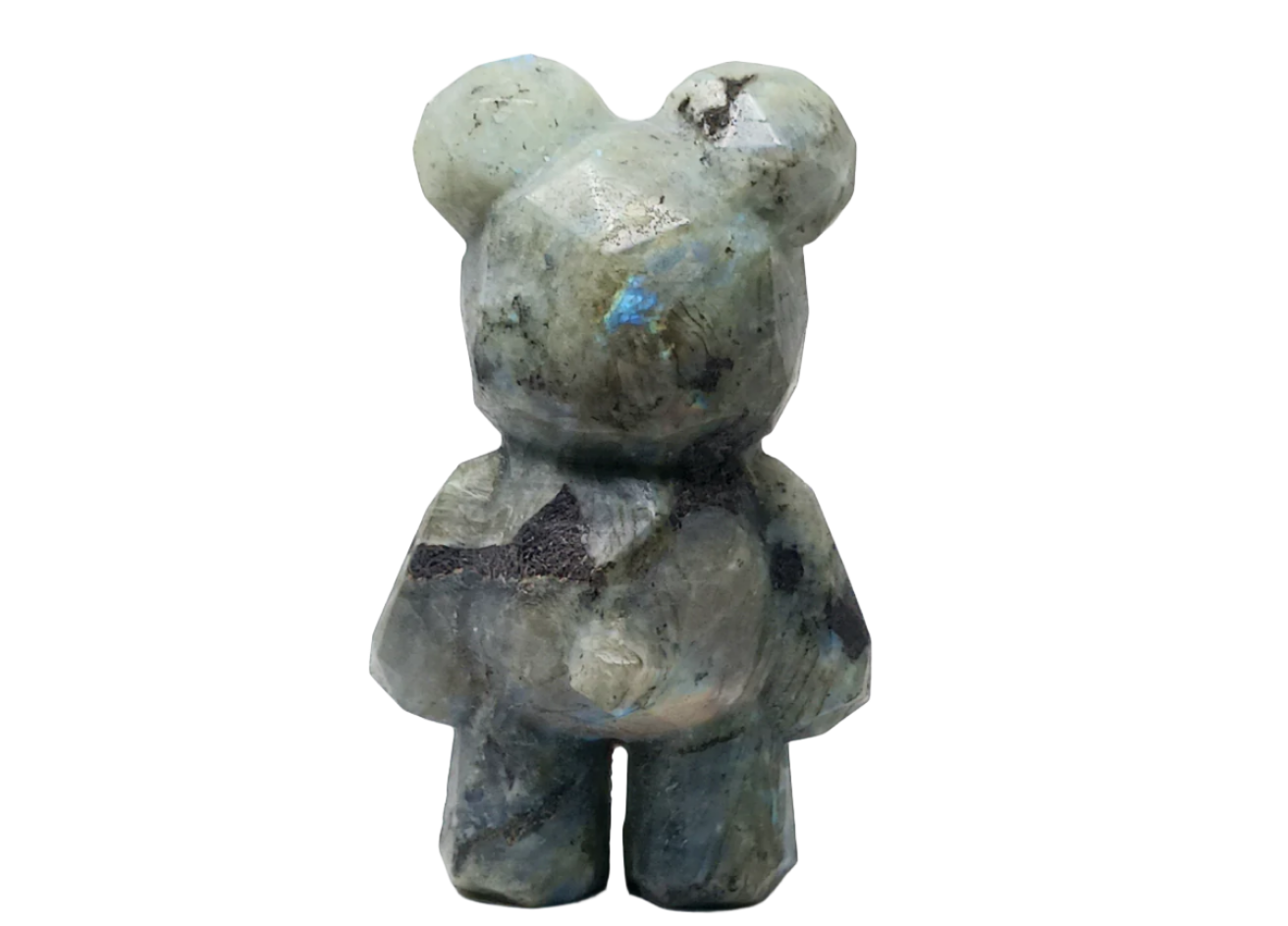 263G Labradorite Crystal Teddy Bear