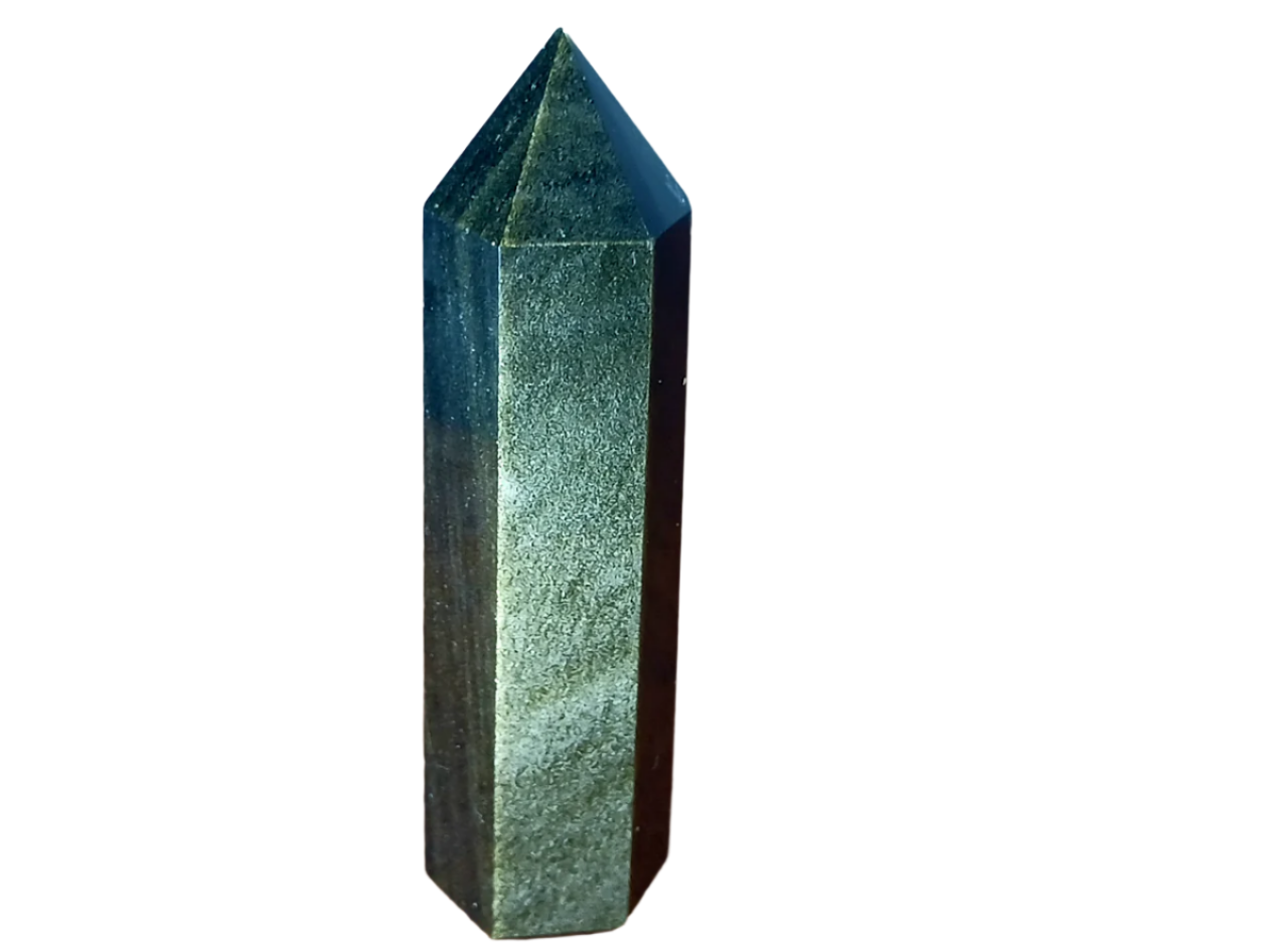 85G Golden Obsidian Crystal Tower