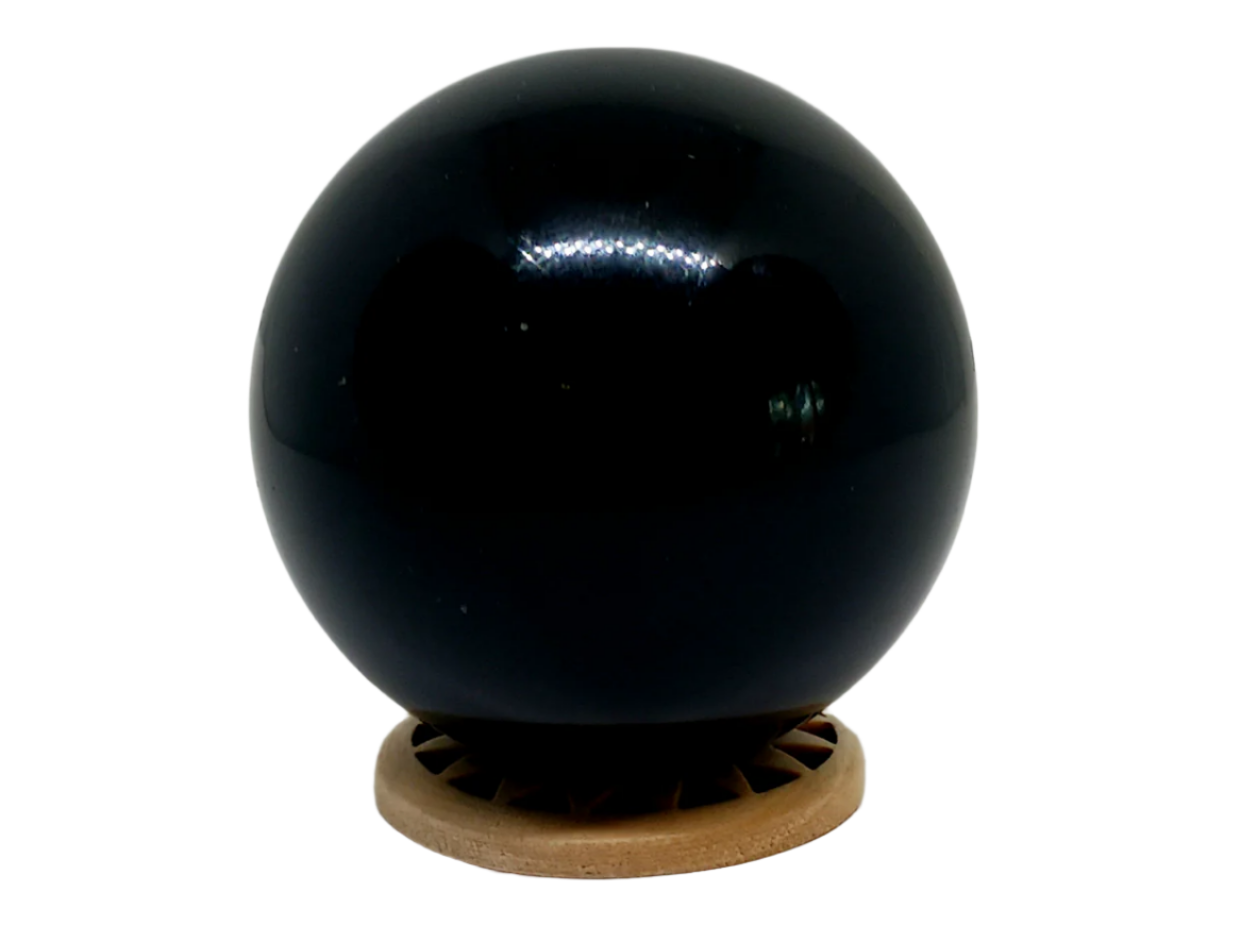 166G Obsidian Crystal Triquetra Sphere