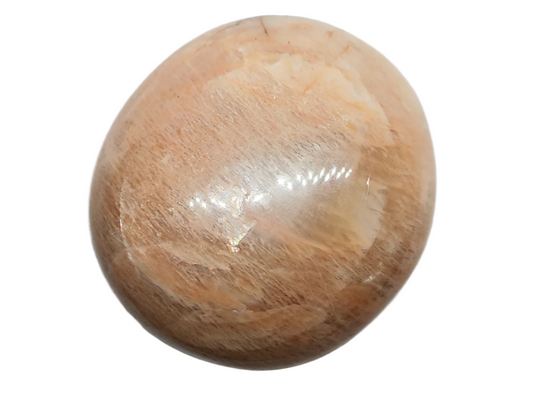 124G Peach Moonstone Crystal Palm Stone